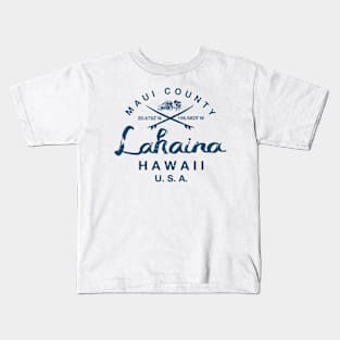 Lahaina Maui Hawaii Surfing Vintage Kids T-Shirt